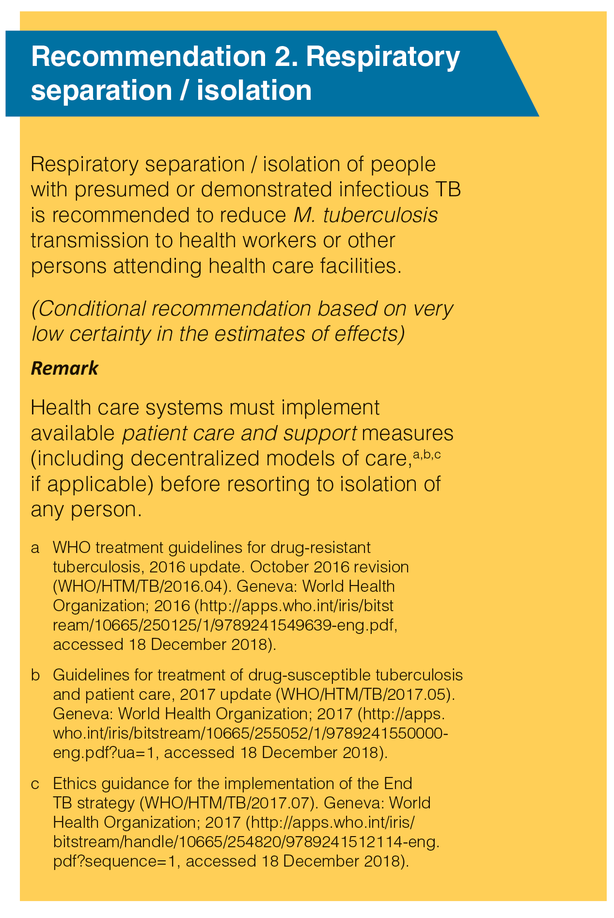 Respiratory separation / isolation