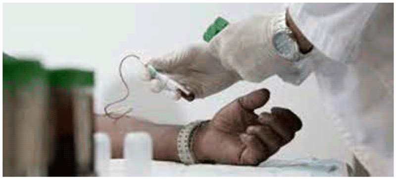 Fig. A2.1.3. Blood collection into a single lithium heparin tube