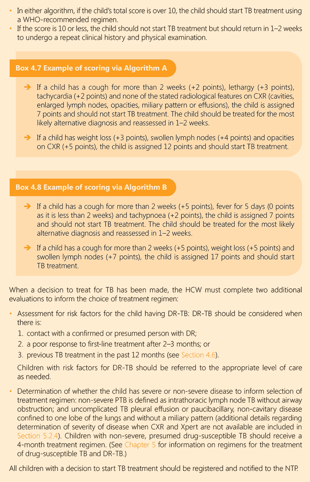 Using the integrated treatment decision algorithms